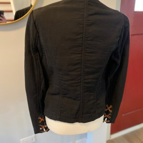 Free People Black Double-Breasted Jacket - Picture 2 of 4